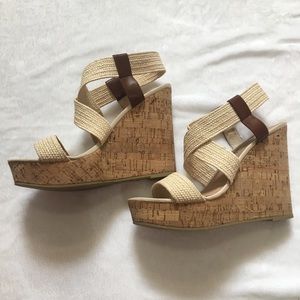 Steve Madden Cork Wedge Elika Style Size 8